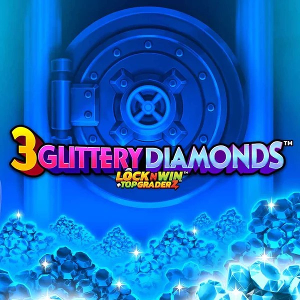 Logo of 3 Glittery Diamonds from PearFiction Studios at Karhubet Casino